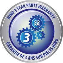 Hino Genuine Parts 3 Years Warranty logo